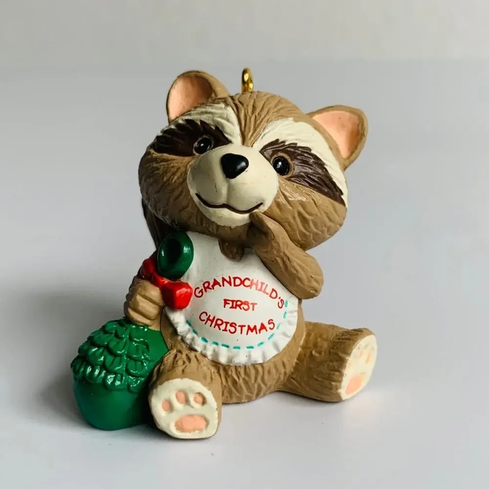 1993 Hallmark Baby Raccoon Ornament